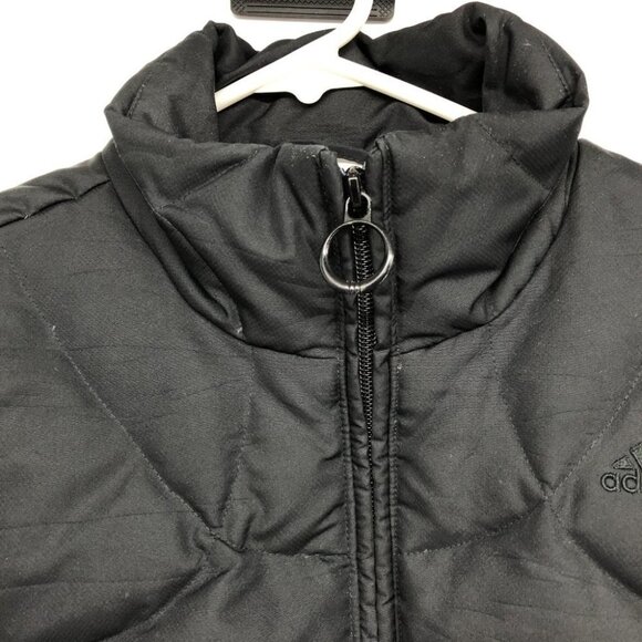 Adidas Black Puffer bomber Jacket women’s size S - Picture 4 of 15